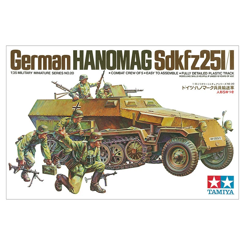 TAMIYA Assembled Tank Model Kit 35020 German Sd.Kfz.251/1 Half-track Armoured Vehicle 1/35