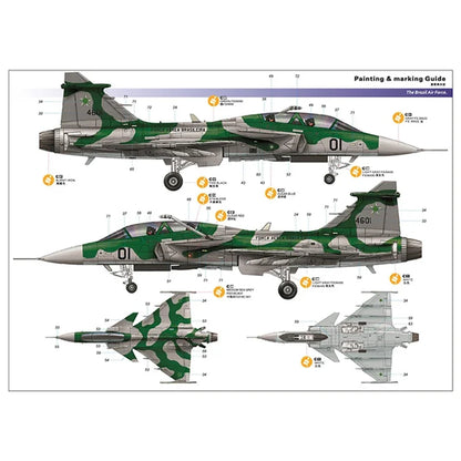 Kitty Hawk Assembled Aircraft Model Kit KH80118 JAS-39B/D Gripen Two Seat Fighter 1/48