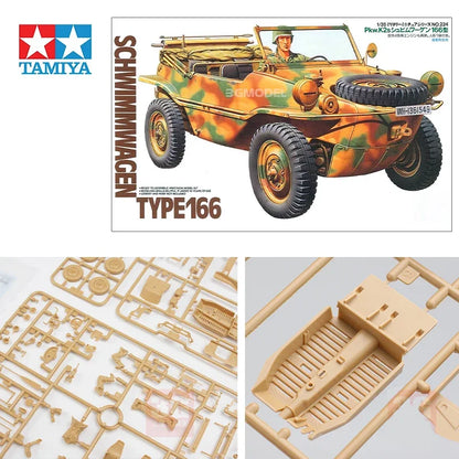 TAMIYA 35224 Assembly Model Kit Schwimmwagen Type 166 Amphibious Jeep 1/35