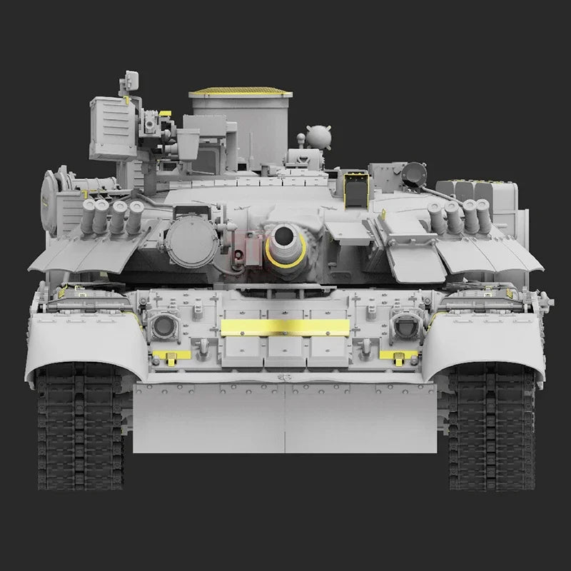 Ryefield model assembling tank RM-5105 1/35 Russian T-80U empty shell version movable suspension crawler assembling model kit