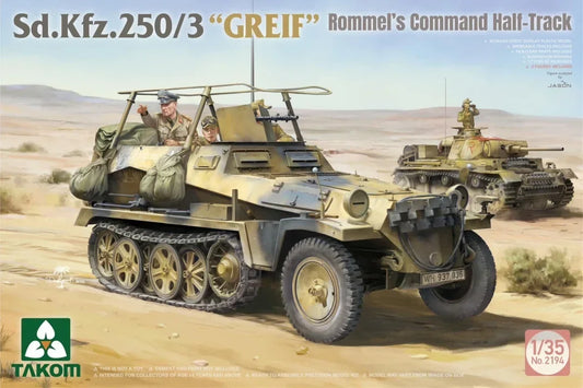 TAKOM Plastic Assembled Model Kit 2194 Sd. Kfz.250/3 "GREIF" Command Half-Track 1/35 Scale