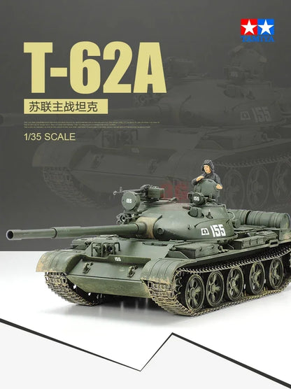 TAMIYA Assembled Plastic Tank Model Kit 35108 Soviet T-62A Main Battle Tank 1/35