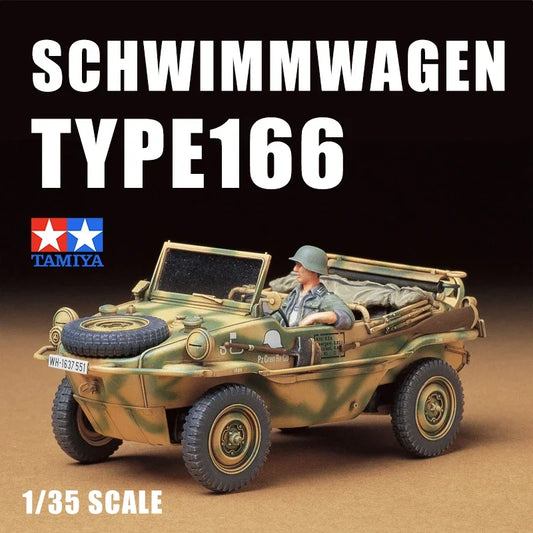 TAMIYA 35224 Assembly Model Kit Schwimmwagen Type 166 Amphibious Jeep 1/35