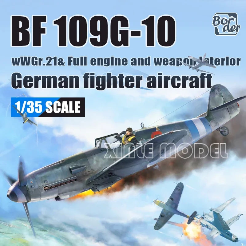 BORDER Plastic Assembled Aircraft Model Kit BF-013  Bf109 G-10 Fighter 1/35